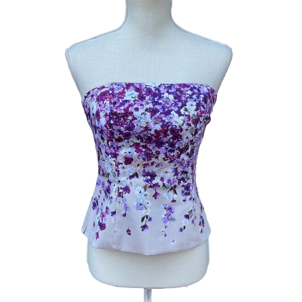 White house black market floral tube top - Picture 4 of 7